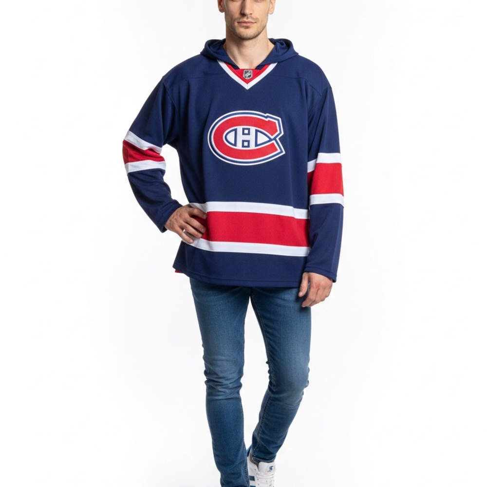 STARTER Montreal Canadiens Navy Breakaway Pullover Hoodie